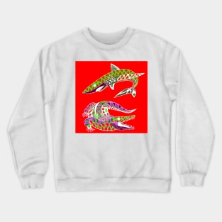 the shark and the alligator ecopop Crewneck Sweatshirt